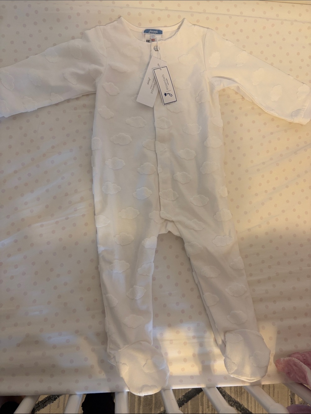 White Cloud-Textured Baby One-Piece jacadi